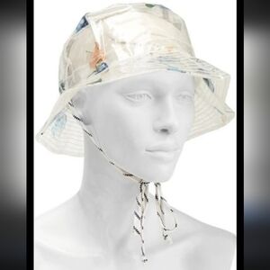 Ganni Transparent Floral Bucket Hat